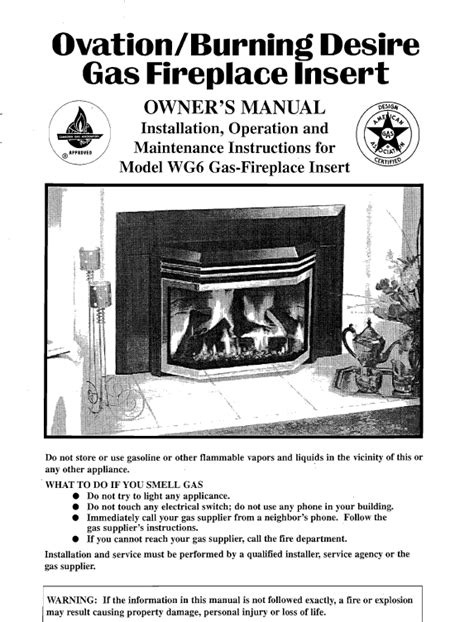 whitfield ovation gas stove manual